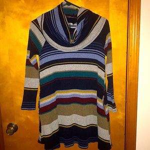 Egg large multicolor stripe sweater dress